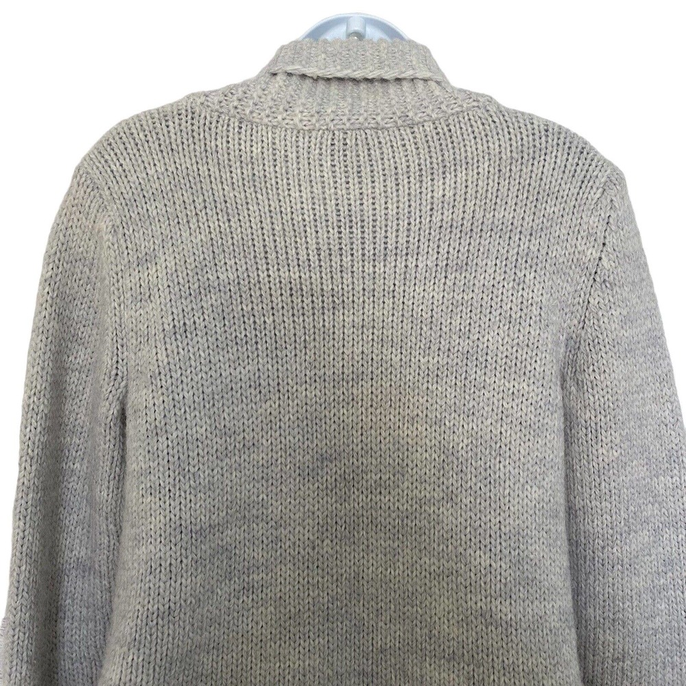 J. Jill Gray Chunky Knit Alpaca Blend Soft & Cozy Knit Open Cardigan - Size XS - Picture 4 of 8